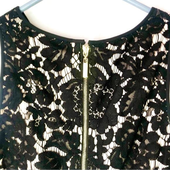 White House Black Market Lace Top Black Floral Sleeveless Crew Neck - Picture 6 of 10